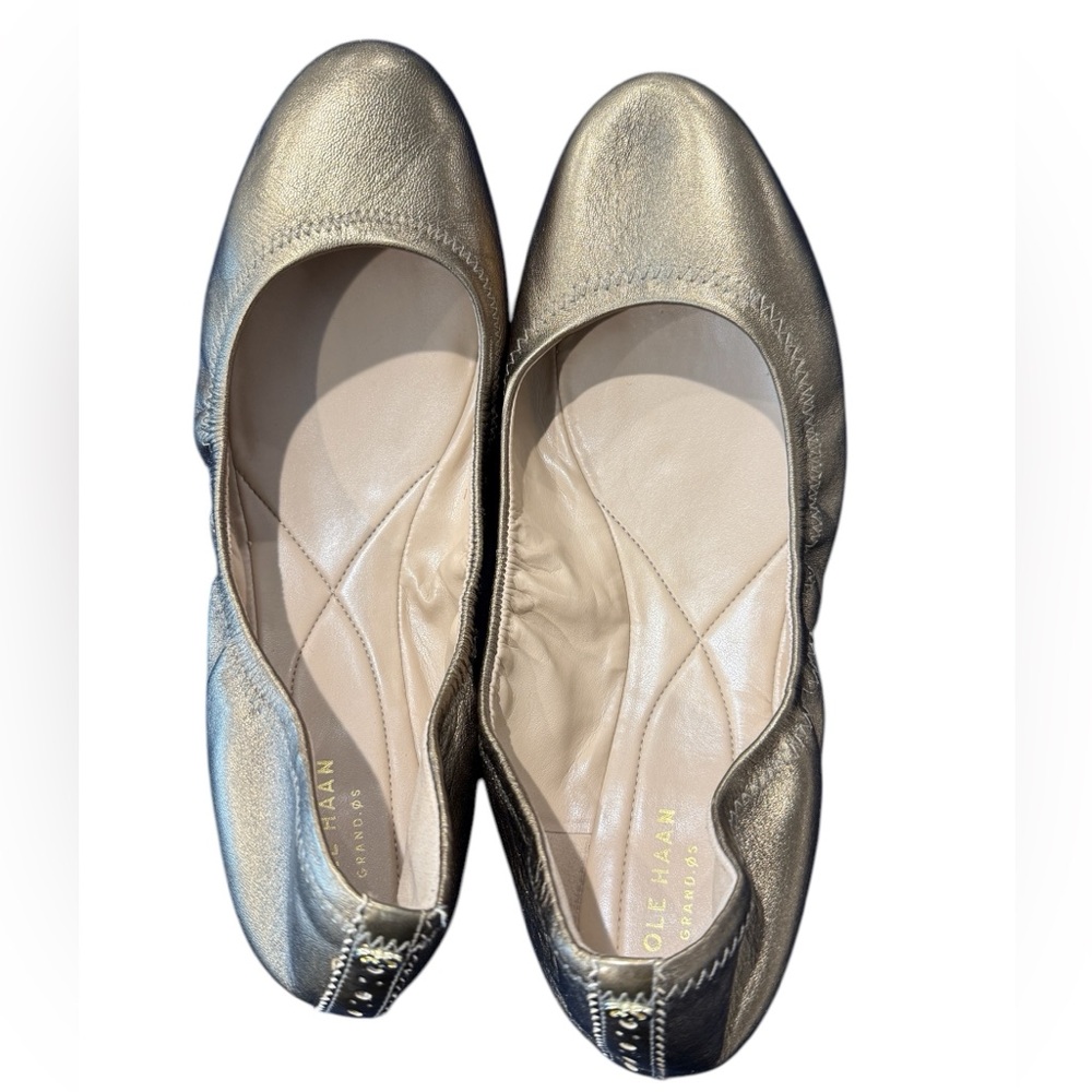 Cole Haan Bronze Leather Ballet Flats 10.5 NWOT
